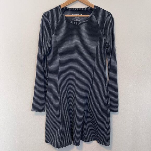 Toad & Co Windmere Striped Long Sleeve Dress Size Large - Picture 1 of 8